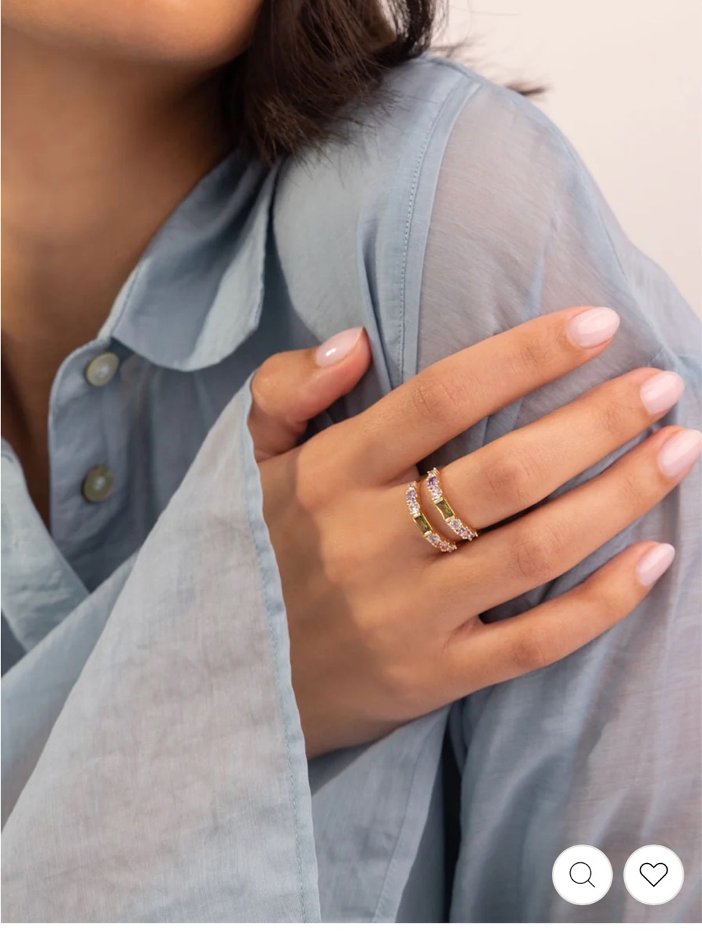 NEW Olive & Piper Vale Ring 14K Gold Plated - Picture 3 of 10